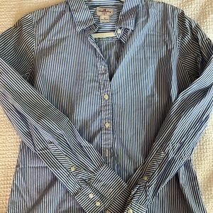 JCrew Blue and White Haberdashery Shirt